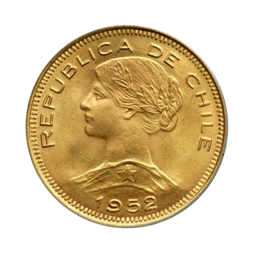 Златна Монета 100 Чилийски Песо Либърти 1895-1980 20.34 гр.