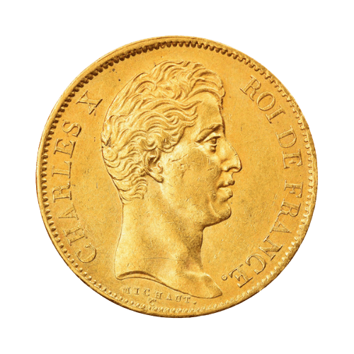 Златна Монета 40 Франка 12.90 гр. Шарл X 1824-1830