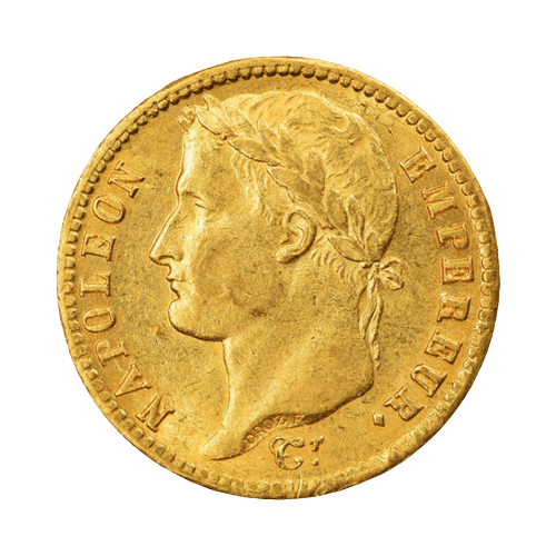 Златна Монета 20 Франка Наполеон I 1807-1814 6.45 гр.