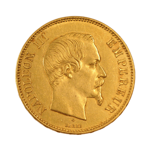 Златна Монета 100 Франка Наполеон III 1855-1859 32.26 гр.