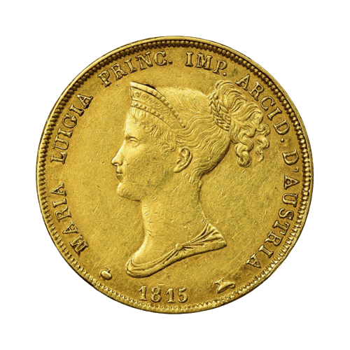 Златна Монета 40 Италиански Лири 12.90 гр. Мария-Луиза Парма 1815-1821
