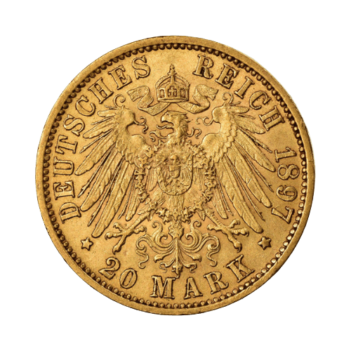 20 Златни Марки Вилхелм II Вуртемберг 1894-1914