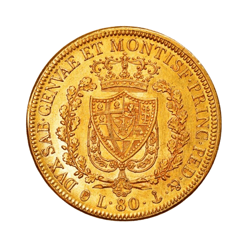 80 Златни Лири Карло Феличе Сардиния 1823-1831