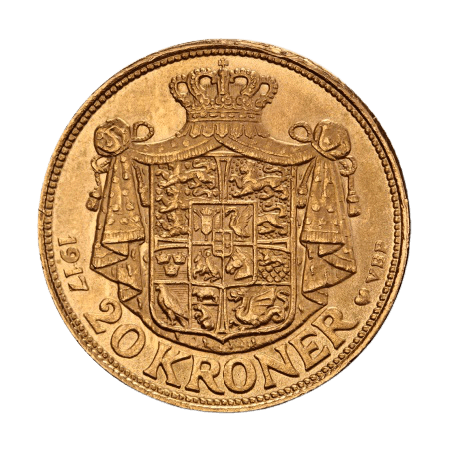 20 Датски Крони Кристиян X 1913-1917