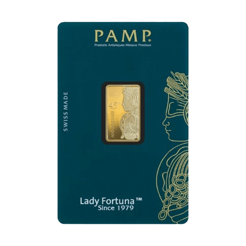 5 гр. Златно Кюлче Pamp Fortuna Швейцария 45-годишнина