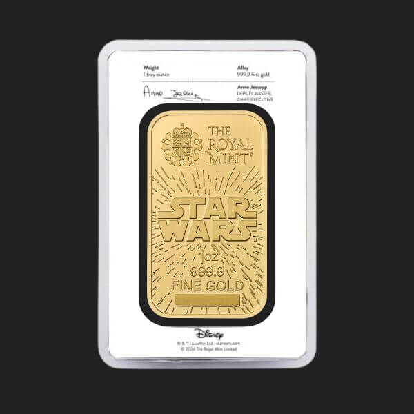 Златно Кюлче 31.1 гр. Междузвездни Войни Светлата Страна Royal Mint