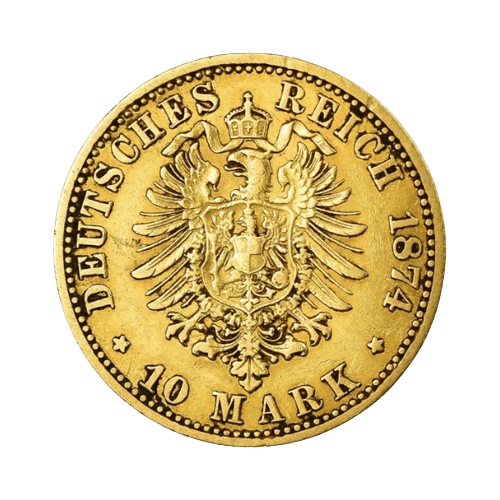 10 Златни Марки Император Вилхелм I Прусия 1872-1888