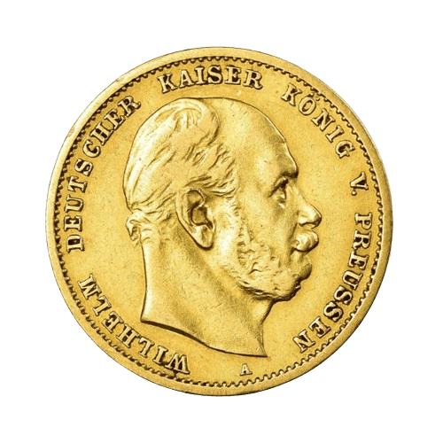 Златна Монета 10 Марки Император Вилхелм I Прусия 1872-1888 3.98 гр.