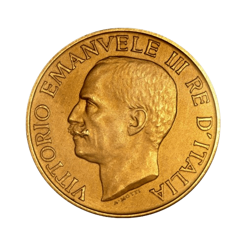 Златна Монета 100 Италиански Лири 32.26 гр. Виторио Емануеле III 1923