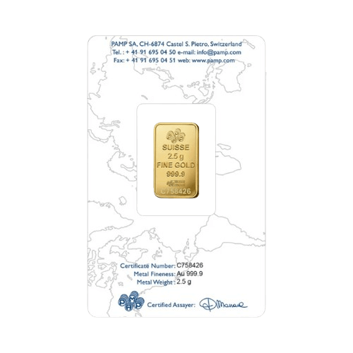 Златно Кюлче 2.5 гр. Pamp Роза Швейцария