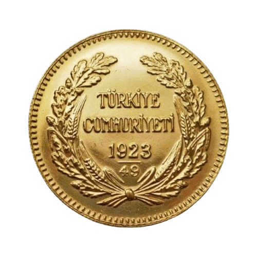 500 златни куруша Ататюрк 1923 Турция гръб