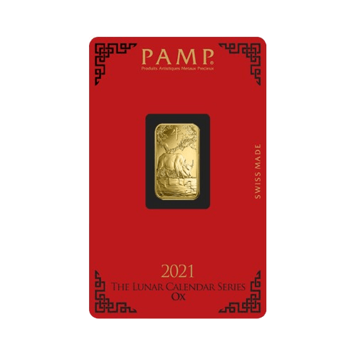 5 грама златно кюлче pamp лунар вол 2021