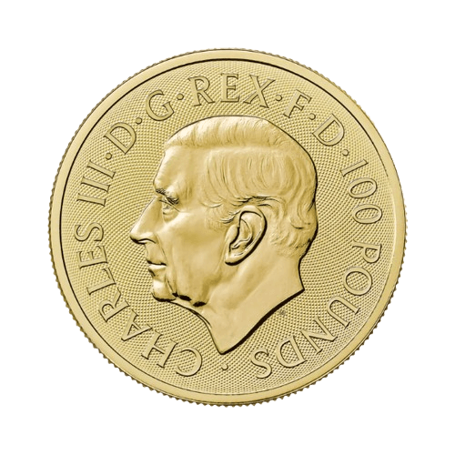 златна монета 1 унция свети георги и змеят 2026 the royal mint гръб