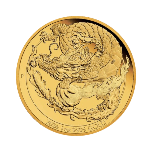 1 унция златна монета дракон 2026 proof австралия