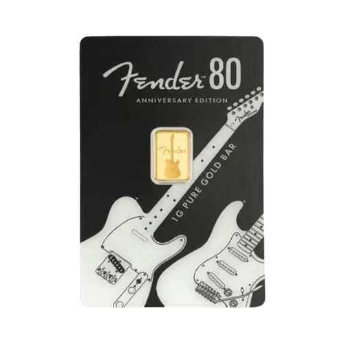 1 грам fender telecaster златно кюлче 80-годишнина 2026