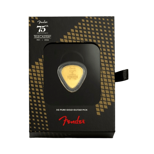 5 грама златна монета fender telecaster годишнина 2026 опаковка
