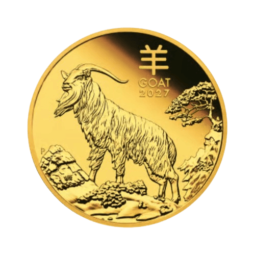 1/4 унция златен лунар козел 2027 proof