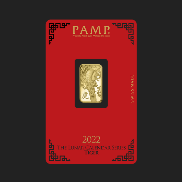 5 гр. Златно Кюлче Pamp Лунар Тигър 2022